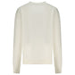 White Cotton Women Sweatshirt