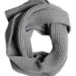 Gray Cashmere Knit Neck Wrap Shawl Scarf