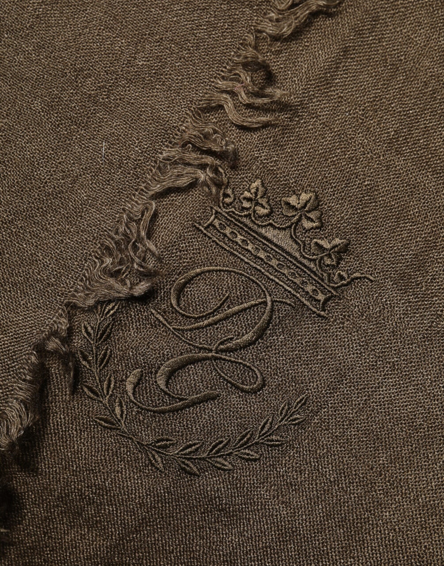 Brown Cashmere Knit Neck Wrap Shawl  Scarf