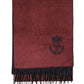 Maroon Silk Neck Wrap Shawl Fringes  Scarf