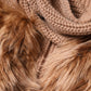 Brown Cashmere Knitted Fur Shawl Scarf
