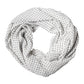 White Polka Dot Polyester Shawl Scarf