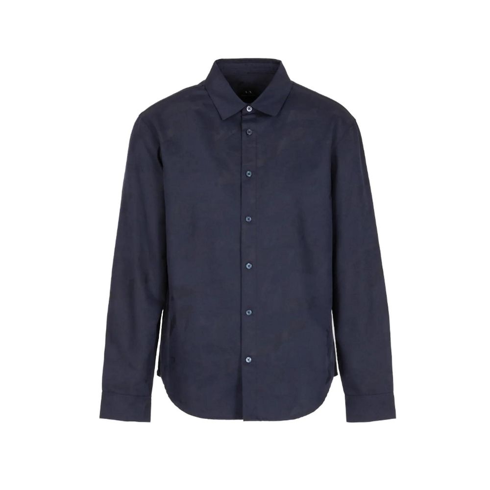 Blue Cotton Dress Shirt