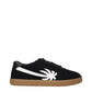 Black Leather Low Top Sneakers