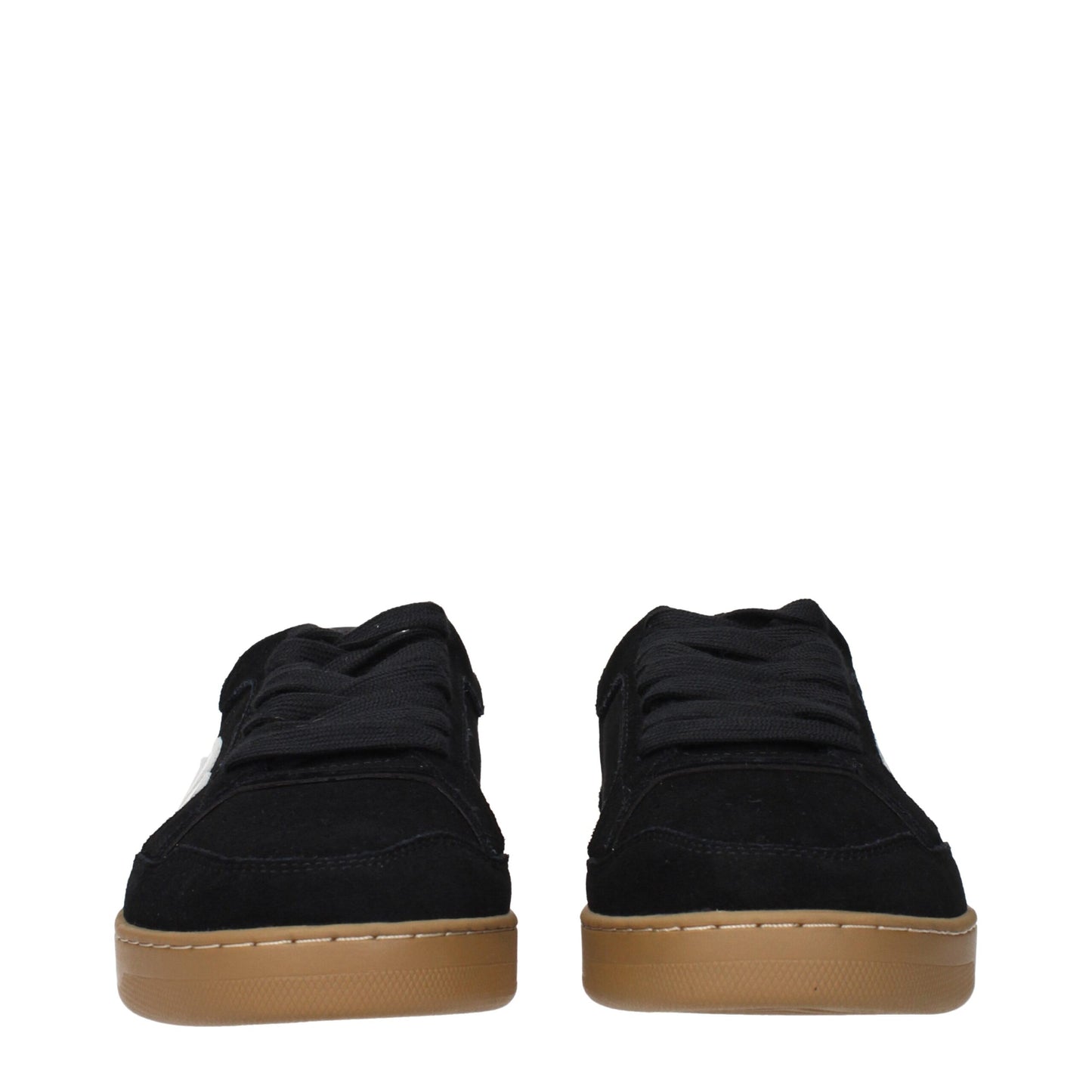 Black Leather Low Top Sneakers