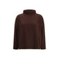 Brown Fleece Wool Turtleneck