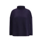 Blue Fleece Wool Turtleneck