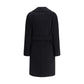Black Fleece Wool Coat