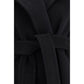 Black Fleece Wool Coat