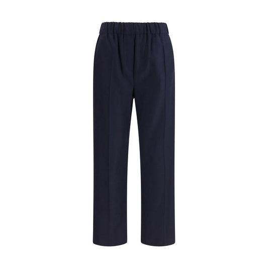 Black Cotton Casual Pants