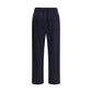 Black Cotton Casual Pants