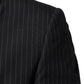 Black Stripes 1 Button Suit Jacket Blazer