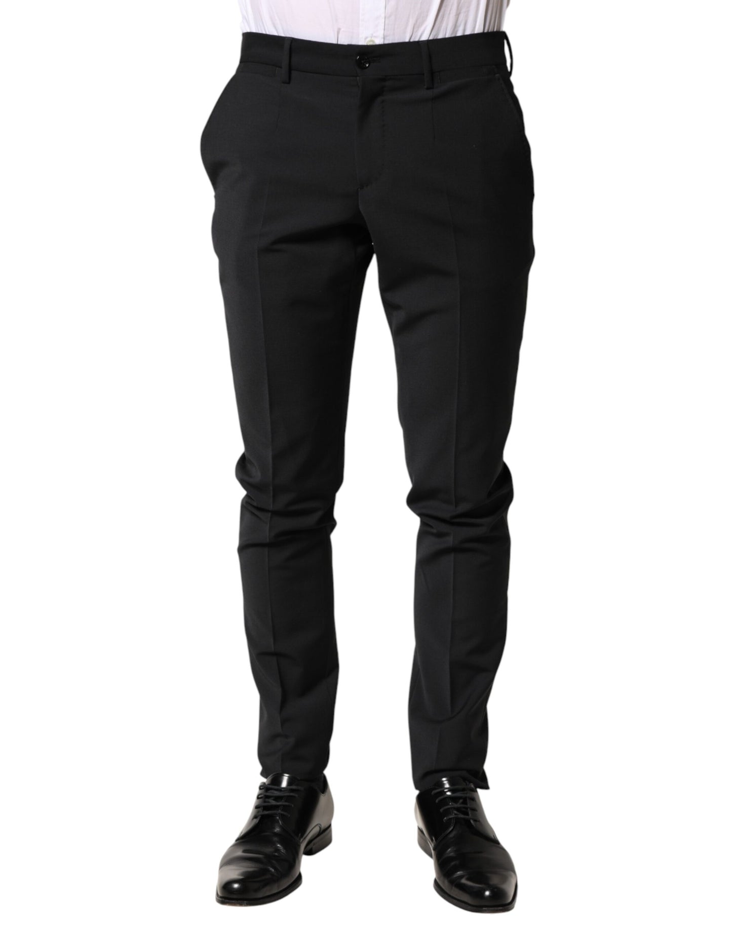 Black Wool Formal Dress Men Trouser Pants