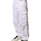 White Cotton Men Cargo Denim Trouser Jeans