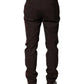 Brown Polyester Men Dress Trousers Pants