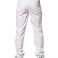 White Cotton Mid Waist Straight Men Denim Jeans