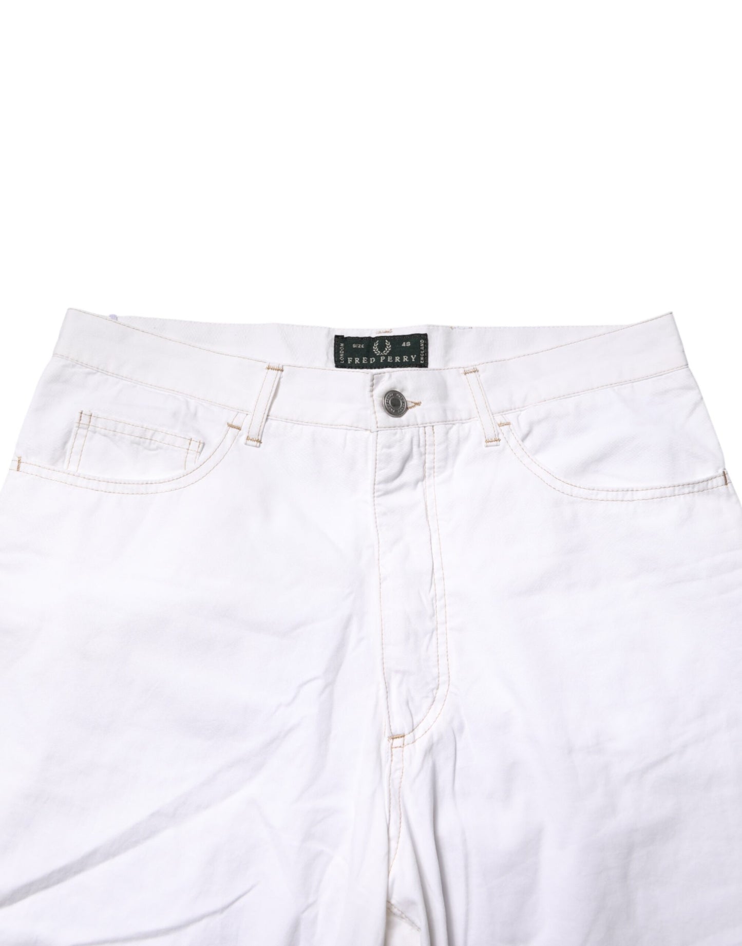 White Cotton Mid Waist Straight Men Denim Jeans