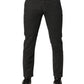 Dark Gray Cotton Mid Waist Skinny Men Denim Jeans