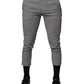 Black White Checkered Men Cropped Pants