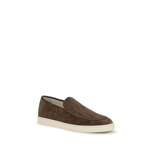 Brown Calf Leather Bos Taurus Slip-On Loafers