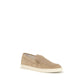 Beige Calf Leather Bos Taurus Slip-On Loafers