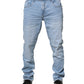 Light Blue Twister Mid Waist Skinny Fit Men Denim Jeans