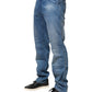 Blue Washed Cotton Skinny Fit Men Denim Trouser Jeans