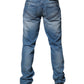 Blue Washed Cotton Skinny Fit Men Denim Trouser Jeans