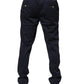 Navy Blue Skinny Chino Mid Waist Men Pants