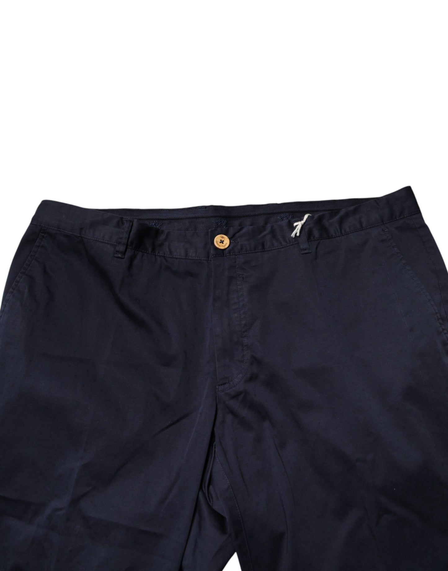 Navy Blue Skinny Chino Mid Waist Men Pants