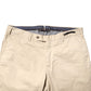 Beige Mid Waist Men Skinny Fit Chino Trouser Pants