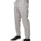 Light Gray Cotton Mid Waist Skinny Men Jogger Trouser Pants