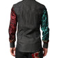 Multicolor Tiger Leopard Print Silk Men Shirt