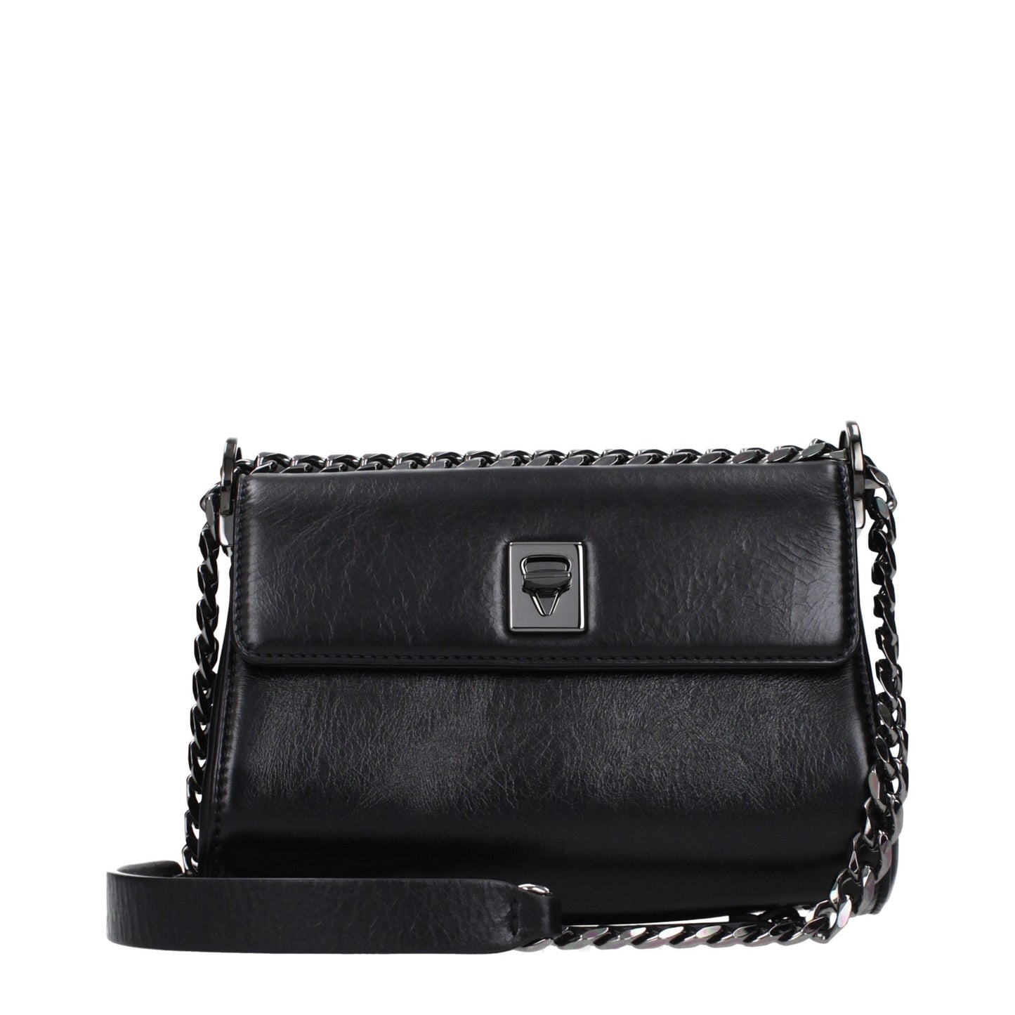 Black Leather Crossbody Bag