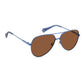 Blue Stainless Steel Sunglasses