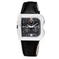 Black Leather Dress Watch