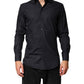 Black Cotton Long Sleeves Dress Formal Shirt
