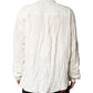 White Cotton Men Long Sleeves Men Shirt