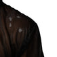 Black Sheer Long Sleeves Turtleneck Top