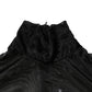 Black Sheer Long Sleeves Turtleneck Top