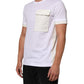 White Cotton Pocket Short Sleeves T-shirt