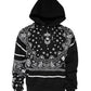Black Bandana Hooded Men Sweatshirt Sweater