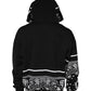 Black Bandana Hooded Men Sweatshirt Sweater