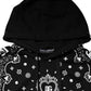 Black Bandana Hooded Men Sweatshirt Sweater