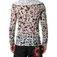 White DG Logo Long Sleeves Turtleneck Top