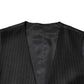 Black Stripes Wool Dress Men Waistcoat Vest