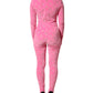 Pink Logo Monogram Long Sleeve Jumpsuit  Dress