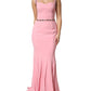 Pink Embellished Sheath Mermaid Gown Dress