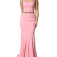Pink Crystal Sheath Mermaid LongGown Dress