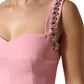 Pink Crystal Sheath Mermaid LongGown Dress